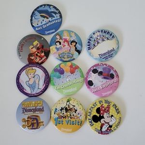 10 Disney Park buttons